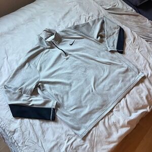 NIKE Therma-FIT Sweatshirt Mens XXL Gray 1/4 Zip Pullover Activewear Performance